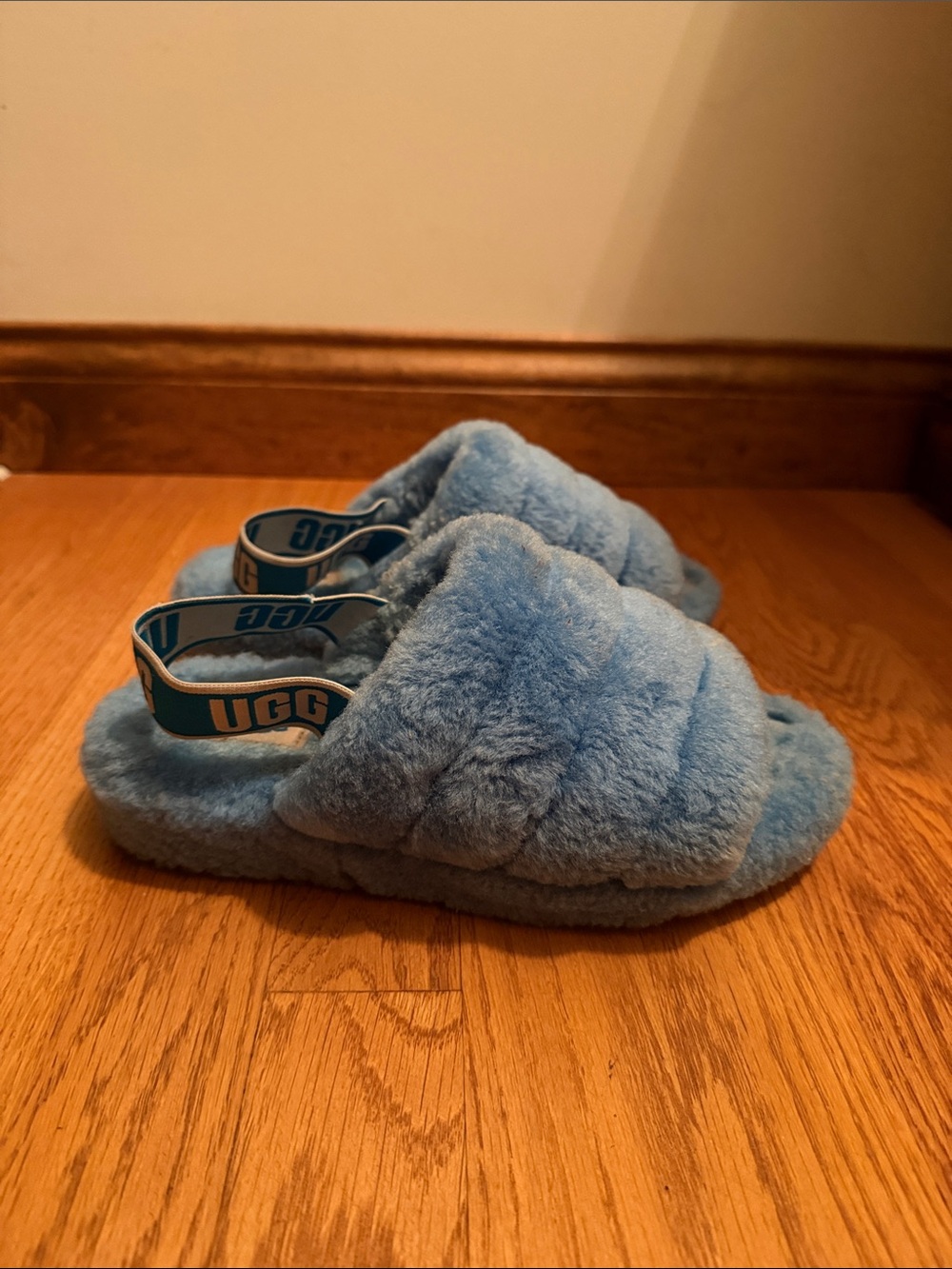 UGG Fluff Yeah Slide Slippers Blue Size 7
